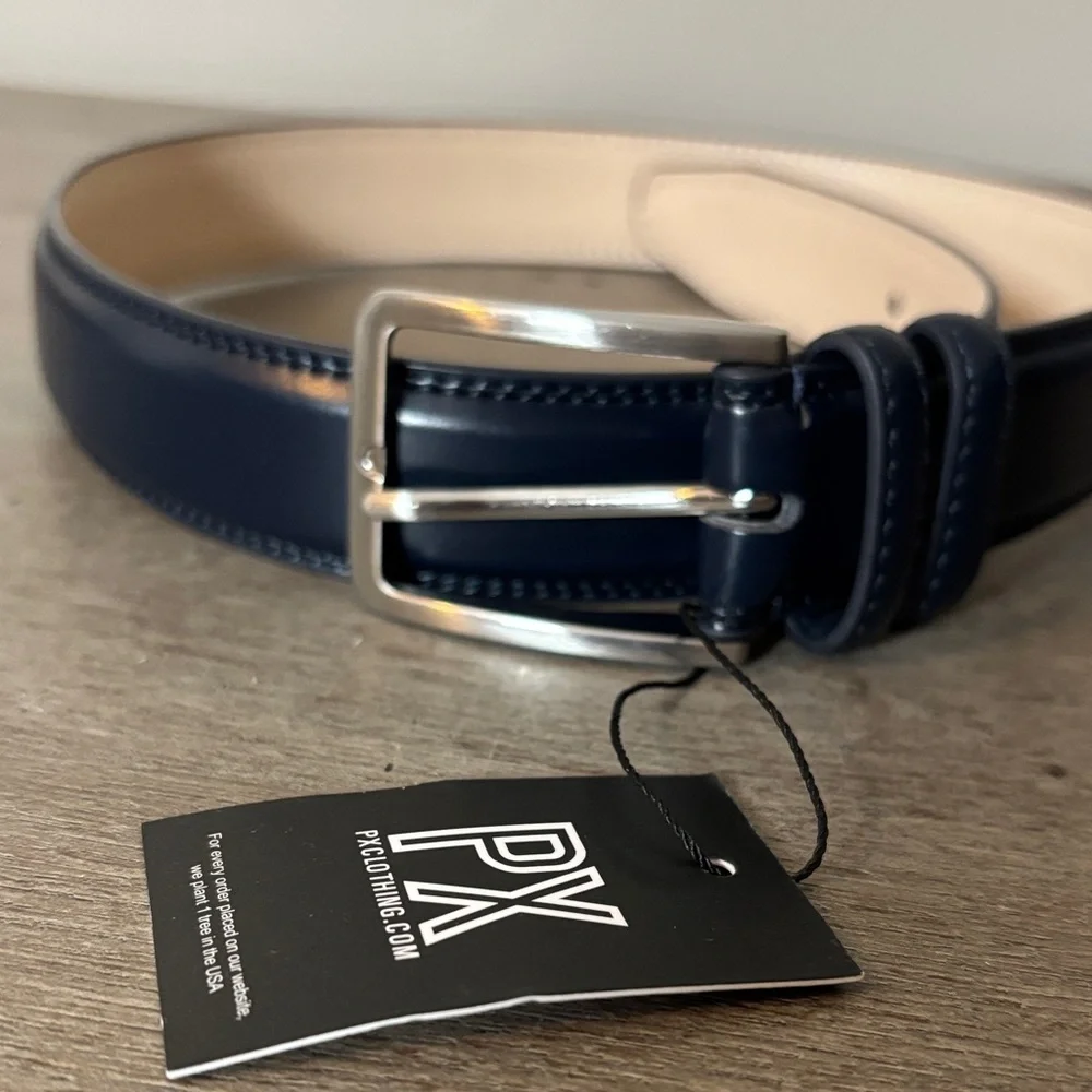 PX Size 30 Men's Navy Leather Belt